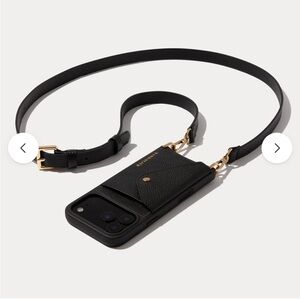Bandolier Black Phone Case with Gold Accents